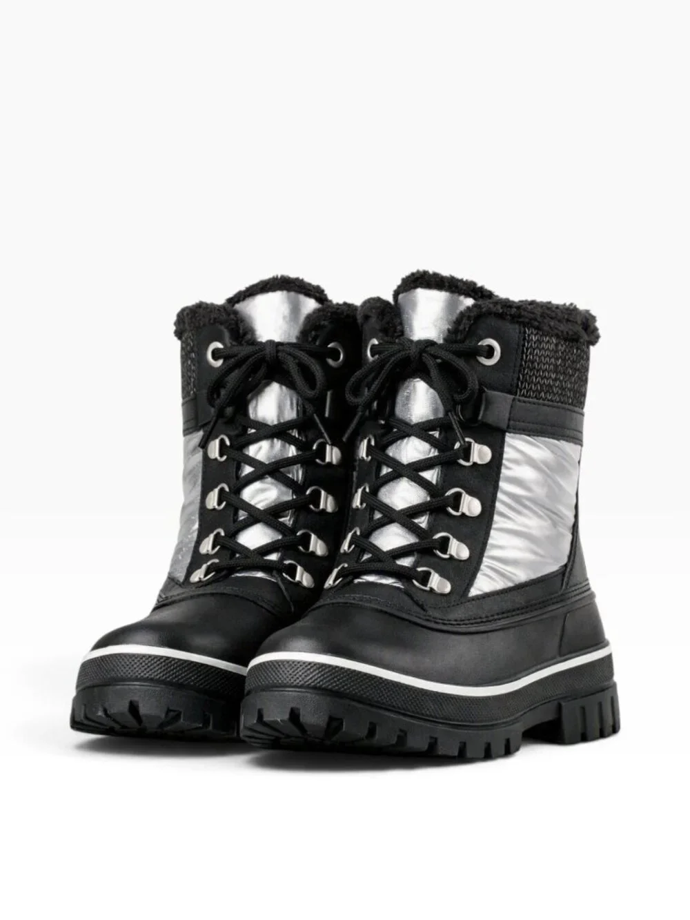 Storm by Cougar Women's Winter Snow Boots - Silver & Black, Size 8 US New In Box